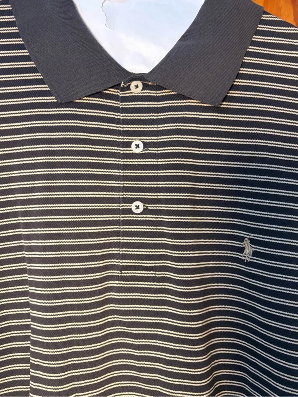 Ralph Lauren‎ Black Polo with Cream Stripes